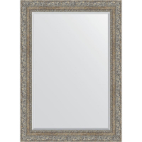 Зеркало Evoform Exclusive 105х75 BY 3461 с фацетом в багетной раме - Виньетка античное серебро 85, купить, цена, заказать, магазин, доставка, скидка, промокод, купить, цена, заказать, магазин, доставка, скидка, промокод