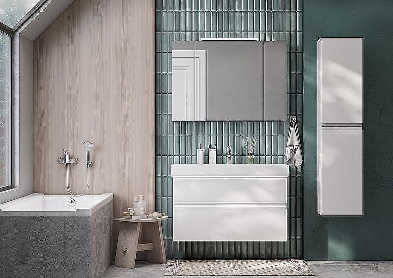 Тумба под раковину Roca Oleta 100 A857641501 подвесная Белая матовая, купить, цена, заказать, магазин, доставка, скидка, промокод, купить, цена, заказать, магазин, доставка, скидка, промокод