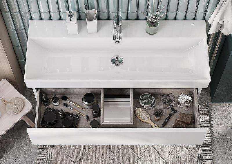 Тумба под раковину Roca Oleta 100 A857641501 подвесная Белая матовая, купить, цена, заказать, магазин, доставка, скидка, промокод, купить, цена, заказать, магазин, доставка, скидка, промокод