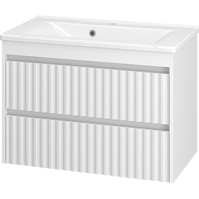 Тумба с раковиной Brevita Balaton 80 УТ000014506 подвесная Белая матовая, купить, цена, заказать, магазин, доставка, скидка, промокод, купить, цена, заказать, магазин, доставка, скидка, промокод