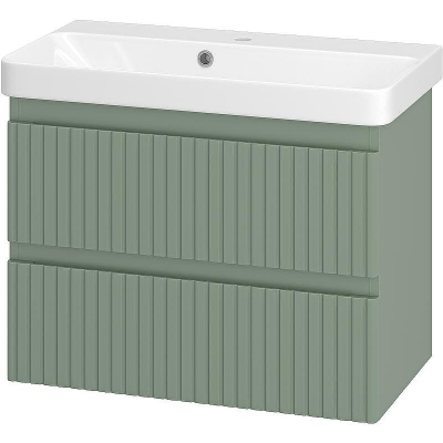 Тумба с раковиной Brevita Victory 70 УТ000015998 подвесная Зеленая матовая