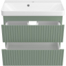 Тумба с раковиной Brevita Victory 70 УТ000015998 подвесная Зеленая матовая, купить, цена, заказать, магазин, доставка, скидка, промокод, купить, цена, заказать, магазин, доставка, скидка, промокод