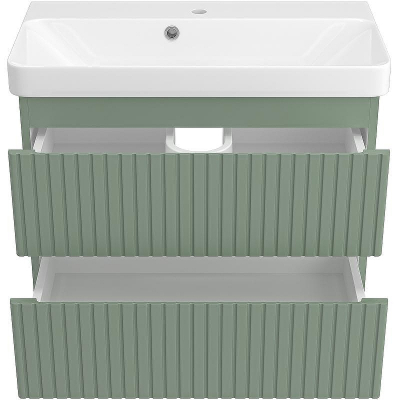 Тумба с раковиной Brevita Victory 70 УТ000015998 подвесная Зеленая матовая