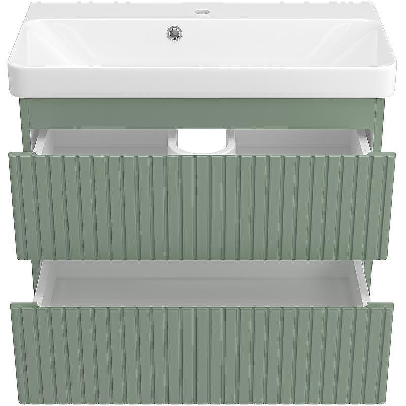 Тумба с раковиной Brevita Victory 70 УТ000015998 подвесная Зеленая матовая, купить, цена, заказать, магазин, доставка, скидка, промокод, купить, цена, заказать, магазин, доставка, скидка, промокод