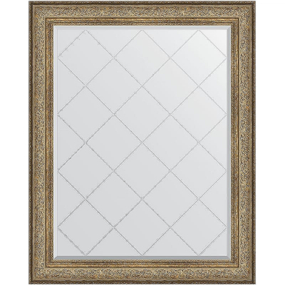 Зеркало Evoform Exclusive-G 125х100 BY 4382 с гравировкой в багетной раме - Виньетка античная бронза 109