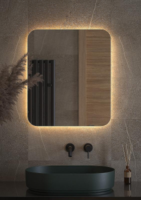 Зеркало Defesto Opti 60x70 DF 2816 с подсветкой 23W-3000К/Без выключателя/Теплый белый свет
