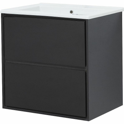 Тумба под раковину Aquanet Милан 65 306379 подвесная Черный глянец