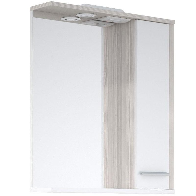 Зеркало со шкафом Corozo Лорена 65 SD-00000295 с подсветкой Лайн Белое, купить, цена, заказать, магазин, доставка, скидка, промокод, купить, цена, заказать, магазин, доставка, скидка, промокод