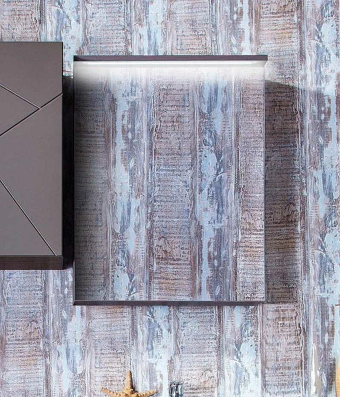 Зеркальный шкаф Бриклаер Кристалл 56 4627125414589 с подсветкой Ясень Анкор темный, купить, цена, заказать, магазин, доставка, скидка, промокод, купить, цена, заказать, магазин, доставка, скидка, промокод