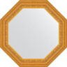 Зеркало Evoform Octagon 65х65 BY 3764 в багетной раме - Сусальное золото 80, купить, цена, заказать, магазин, доставка, скидка, промокод, купить, цена, заказать, магазин, доставка, скидка, промокод