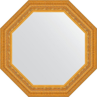 Зеркало Evoform Octagon 65х65 BY 3764 в багетной раме - Сусальное золото 80, купить, цена, заказать, магазин, доставка, скидка, промокод, купить, цена, заказать, магазин, доставка, скидка, промокод