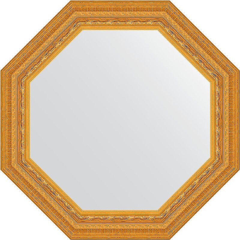 Зеркало Evoform Octagon 65х65 BY 3764 в багетной раме - Сусальное золото 80, купить, цена, заказать, магазин, доставка, скидка, промокод, купить, цена, заказать, магазин, доставка, скидка, промокод
