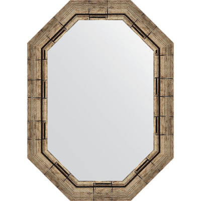 Зеркало Evoform Octagon 58x73 BY 7126 в багетной раме - Серебряный бамбук 73