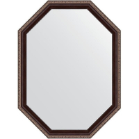Зеркало Evoform Polygon 79х59 BY 7275 в багетной раме - Махагон с орнаментом 50, купить, цена, заказать, магазин, доставка, скидка, промокод, купить, цена, заказать, магазин, доставка, скидка, промокод