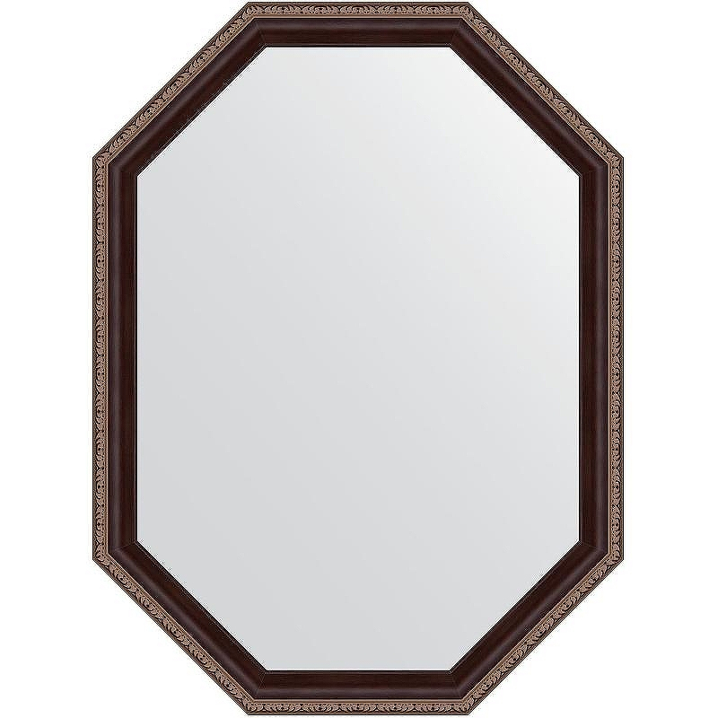 Зеркало Evoform Polygon 79х59 BY 7275 в багетной раме - Махагон с орнаментом 50, купить, цена, заказать, магазин, доставка, скидка, промокод, купить, цена, заказать, магазин, доставка, скидка, промокод