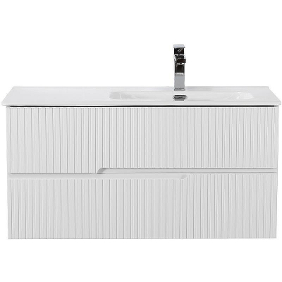 Тумба под раковину Cezares Duet-N 100 R DUET-N-1000-2C-SO-BL-R подвесная Bianco Lucido