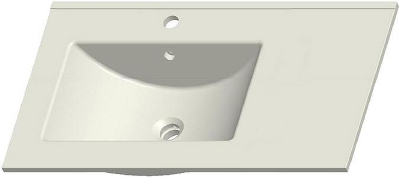 Тумба с раковиной SanVit Мэри-2 90 L kmery902 в цвете Ral подвесная Желтый глянец