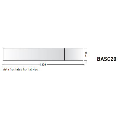 Зеркало Flaminia Line 130x20 BASC20 поворотное