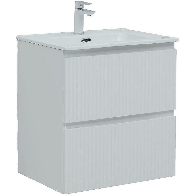 Тумба под раковину Aquanet Джейн 60 335422 подвесная Белая матовая, купить, цена, заказать, магазин, доставка, скидка, промокод, купить, цена, заказать, магазин, доставка, скидка, промокод