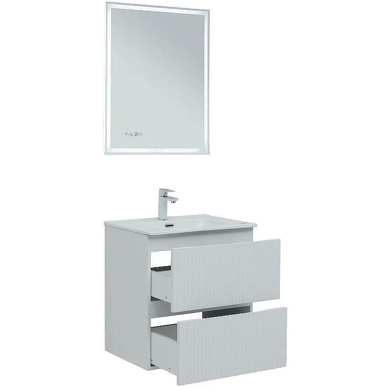 Тумба под раковину Aquanet Джейн 60 335422 подвесная Белая матовая, купить, цена, заказать, магазин, доставка, скидка, промокод, купить, цена, заказать, магазин, доставка, скидка, промокод