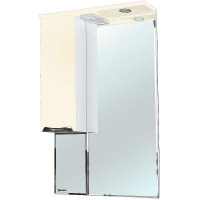 Зеркало со шкафом Bellezza Альфа 65 L 4618810002075 с подсветкой Белое Бежевое, купить, цена, заказать, магазин, доставка, скидка, промокод, купить, цена, заказать, магазин, доставка, скидка, промокод