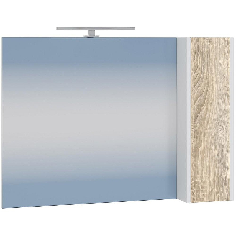 Зеркало со шкафом СанТа Меркурий 90 700460 с подсветкой Янтарное дерево Белое, купить, цена, заказать, магазин, доставка, скидка, промокод, купить, цена, заказать, магазин, доставка, скидка, промокод