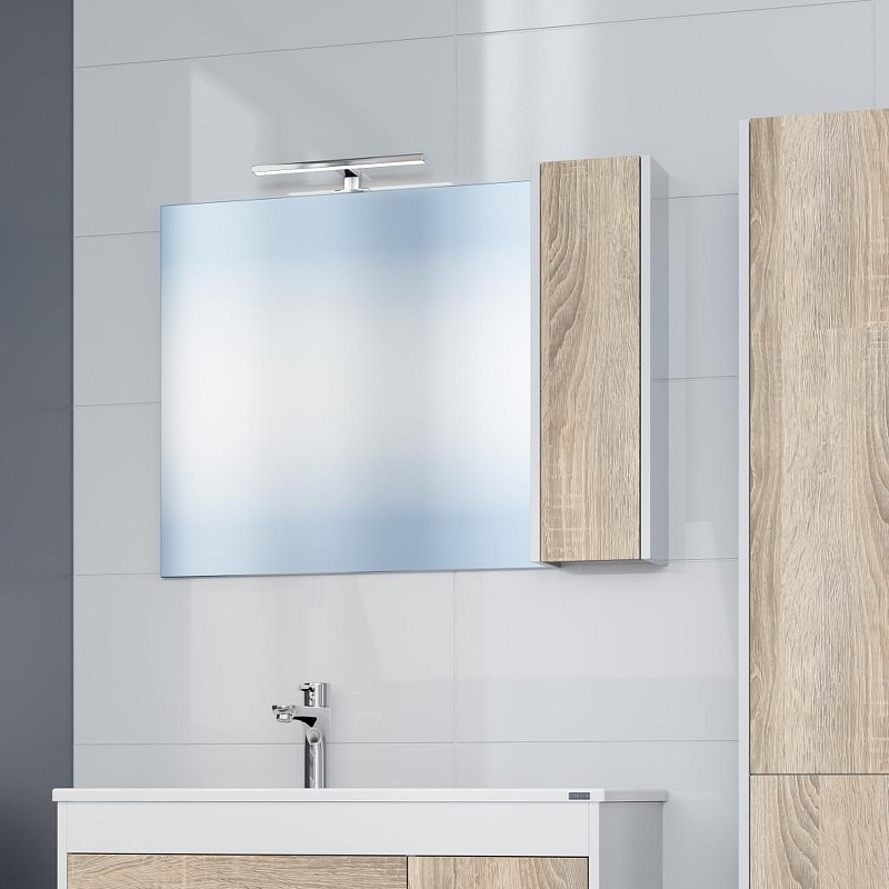 Зеркало со шкафом СанТа Меркурий 90 700460 с подсветкой Янтарное дерево Белое, купить, цена, заказать, магазин, доставка, скидка, промокод, купить, цена, заказать, магазин, доставка, скидка, промокод