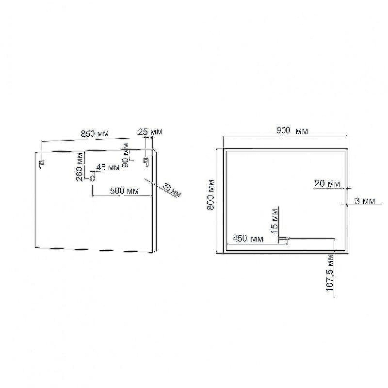 Зеркало Art&Max Monza AM-Mon-900-800-DS-F с подсветкой с сенсорным выключателем, купить, цена, заказать, магазин, доставка, скидка, промокод, купить, цена, заказать, магазин, доставка, скидка, промокод