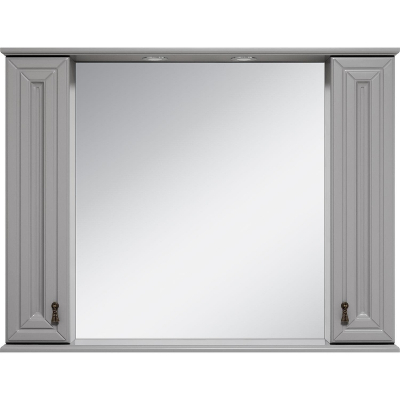 Зеркало со шкафом Misty Лувр 105 П-Лвр03105-1504 с подсветкой Серое