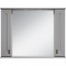 Зеркало со шкафом Misty Лувр 105 П-Лвр03105-1504 с подсветкой Серое, купить, цена, заказать, магазин, доставка, скидка, промокод, купить, цена, заказать, магазин, доставка, скидка, промокод