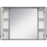 Зеркало со шкафом Misty Лувр 105 П-Лвр03105-1504 с подсветкой Серое, купить, цена, заказать, магазин, доставка, скидка, промокод, купить, цена, заказать, магазин, доставка, скидка, промокод