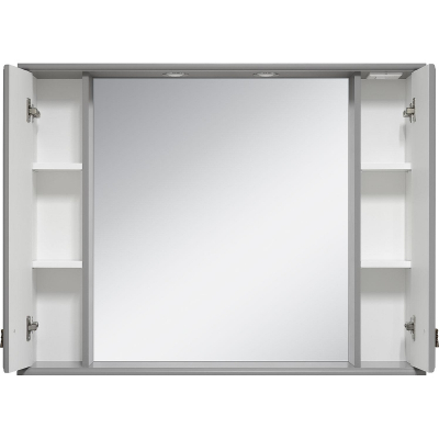 Зеркало со шкафом Misty Лувр 105 П-Лвр03105-1504 с подсветкой Серое