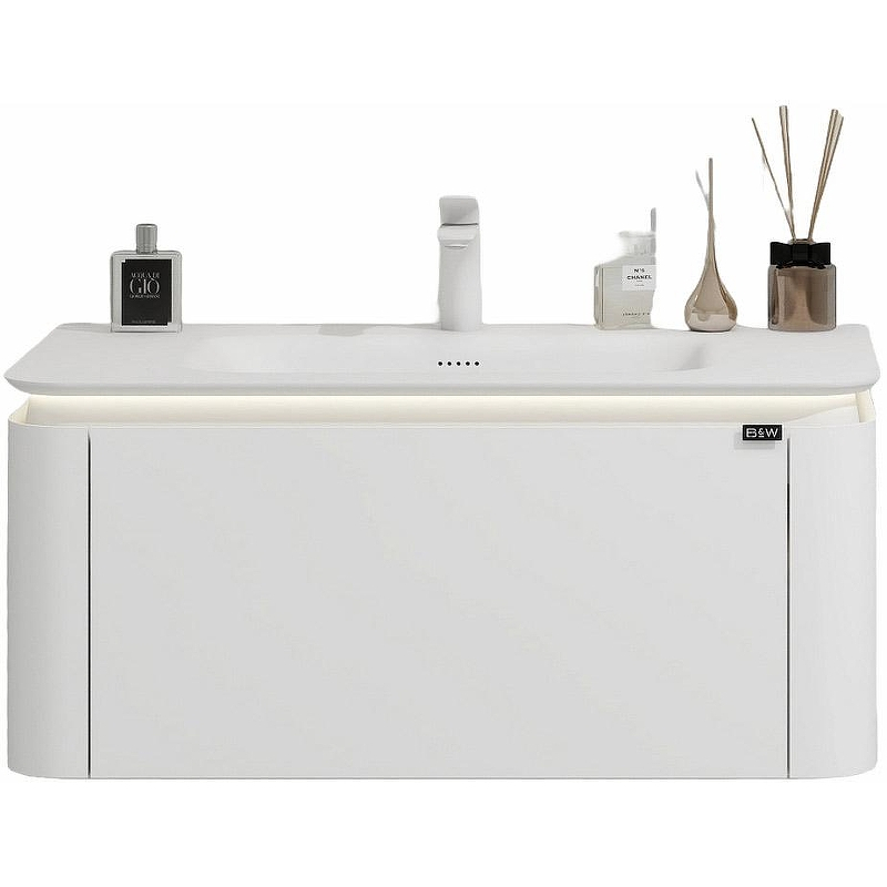 Тумба с раковиной Black&White Universe U925.900 90 925900 подвесная Milk White, купить, цена, заказать, магазин, доставка, скидка, промокод, купить, цена, заказать, магазин, доставка, скидка, промокод