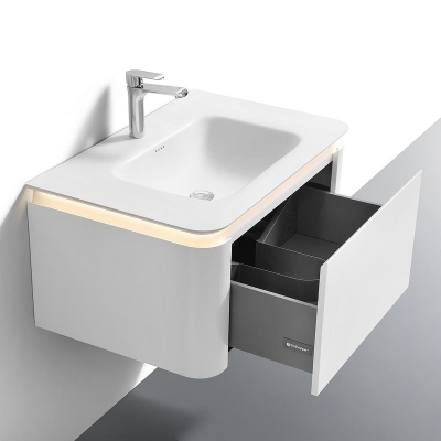 Тумба с раковиной Black&White Universe U925.900 90 925900 подвесная Milk White