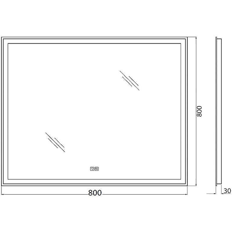Зеркало BelBagno SPC-GRT-800-800-LED-TCH-WARM с подсветкой с подогревом с сенсорным выключателем, купить, цена, заказать, магазин, доставка, скидка, промокод, купить, цена, заказать, магазин, доставка, скидка, промокод