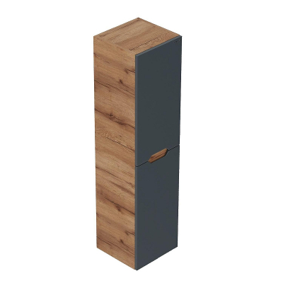 Шкаф пенал Onika Айленд 30 403085 подвесной цвет Дуб крафт золотой Графит