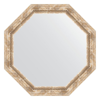 Зеркало Evoform Octagon 68х68 BY 7321 в багетной раме - Прованс с плетением 70, купить, цена, заказать, магазин, доставка, скидка, промокод, купить, цена, заказать, магазин, доставка, скидка, промокод