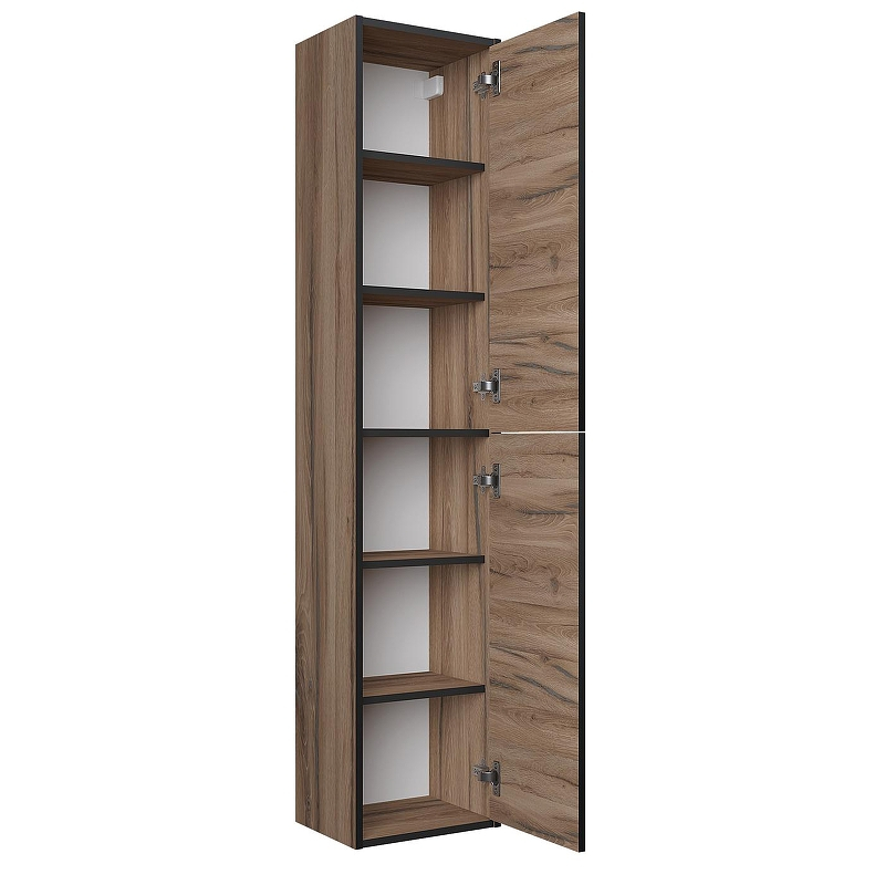 Шкаф пенал Grossman Неро 35 303021 подвесной цвет Альпийский дуб, купить, цена, заказать, магазин, доставка, скидка, промокод, купить, цена, заказать, магазин, доставка, скидка, промокод