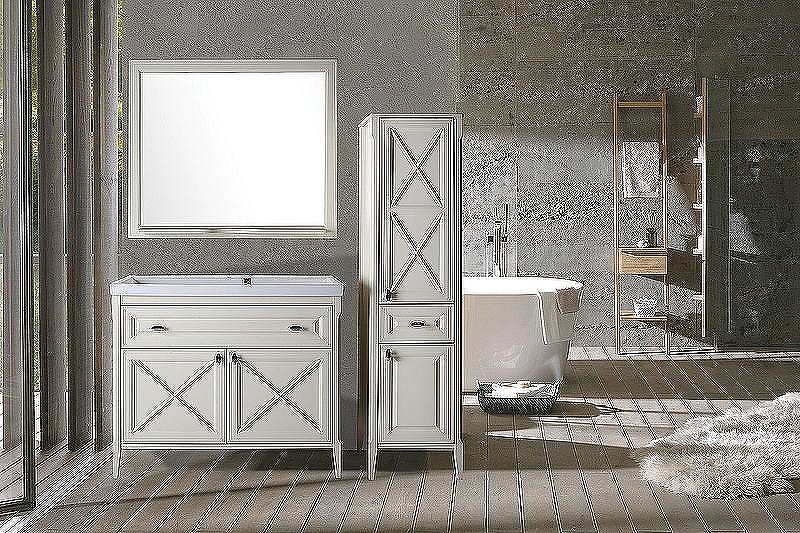 Комплект мебели для ванной ASB-Woodline Монте 100 Бежевый, купить, цена, заказать, магазин, доставка, скидка, промокод, купить, цена, заказать, магазин, доставка, скидка, промокод