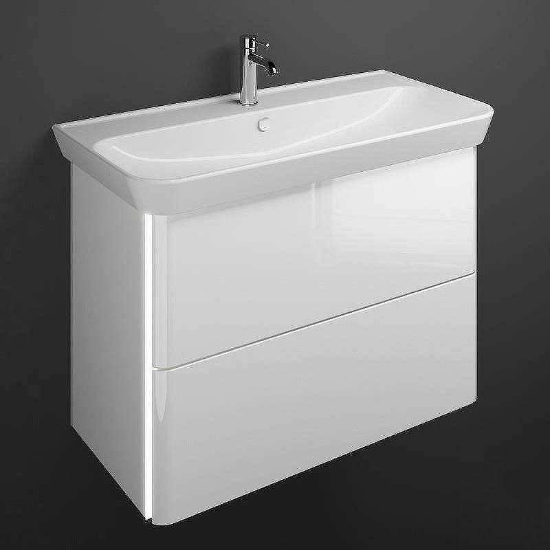 Тумба с раковиной Burgbad Iveo 100 SFEY100F2833G0169C0001*1 подвесная Белая глянцевая, купить, цена, заказать, магазин, доставка, скидка, промокод, купить, цена, заказать, магазин, доставка, скидка, промокод