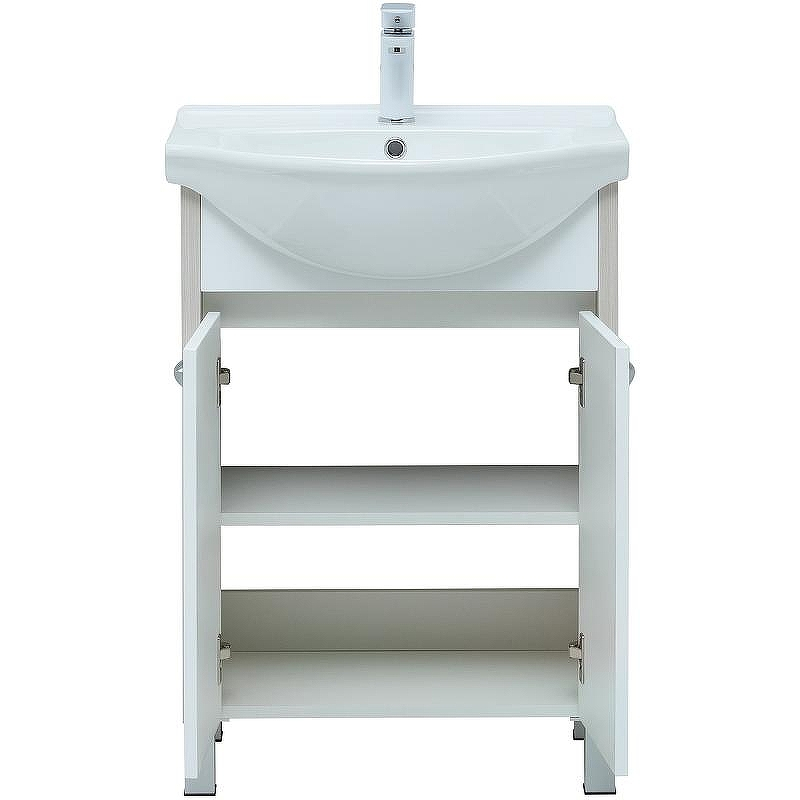 Тумба под раковину Aquanet Донна 60 273996 Белый дуб Белая, купить, цена, заказать, магазин, доставка, скидка, промокод, купить, цена, заказать, магазин, доставка, скидка, промокод