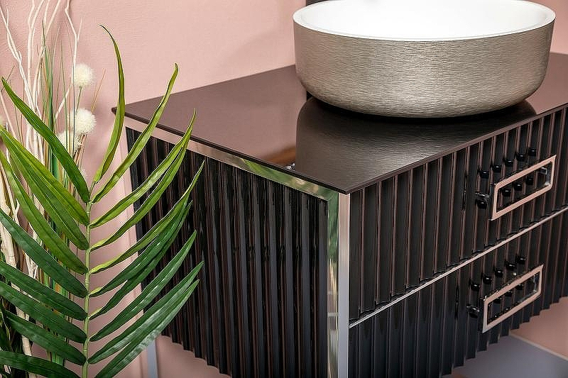 Тумба под раковину Boheme Armadi Art Monaco 80 867-080-BCR Черный глянец Хром, купить, цена, заказать, магазин, доставка, скидка, промокод, купить, цена, заказать, магазин, доставка, скидка, промокод