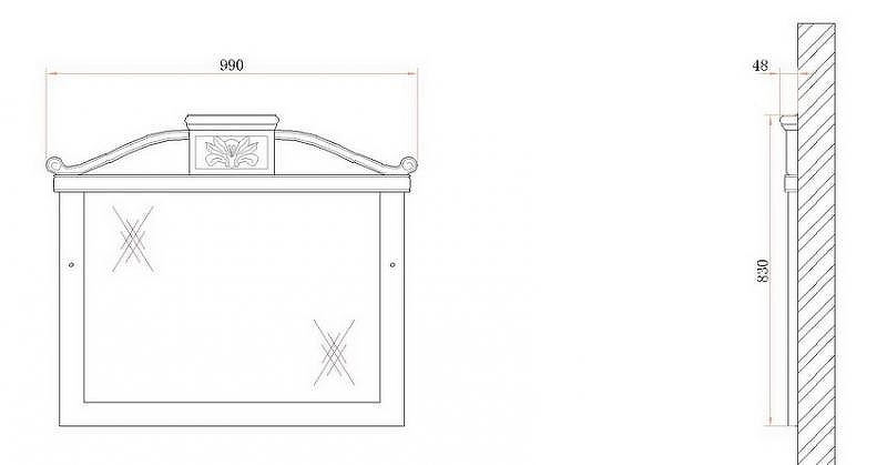 Зеркало BelBagno Primavera 100 BB45S/ACA Вишневый (Ciliegio), купить, цена, заказать, магазин, доставка, скидка, промокод, купить, цена, заказать, магазин, доставка, скидка, промокод
