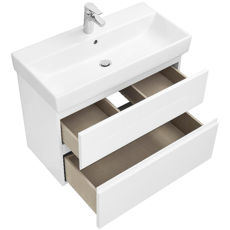 Тумба под раковину Roca Oleta 80 A857640501 подвесная Белая матовая, купить, цена, заказать, магазин, доставка, скидка, промокод, купить, цена, заказать, магазин, доставка, скидка, промокод