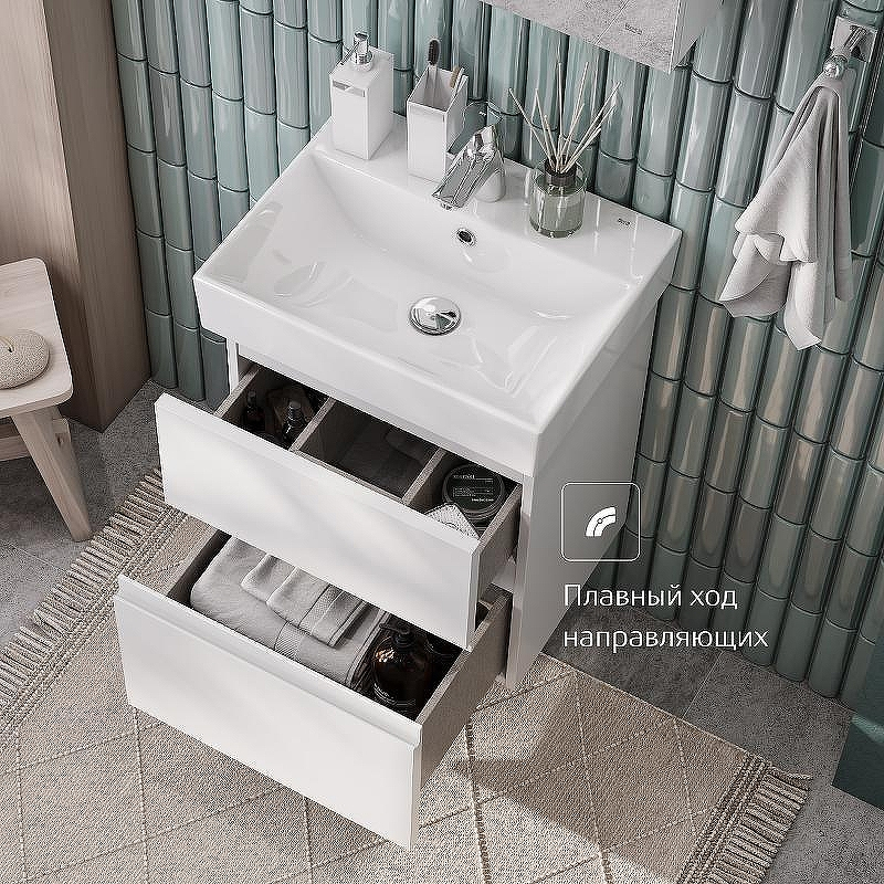 Тумба под раковину Roca Oleta 80 A857640501 подвесная Белая матовая, купить, цена, заказать, магазин, доставка, скидка, промокод, купить, цена, заказать, магазин, доставка, скидка, промокод