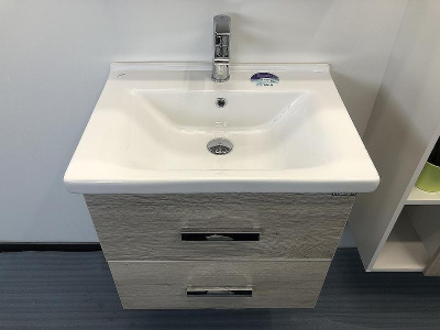 Тумба с раковиной Comforty Парма 60 00004143490 подвесная Дуб дымчатый