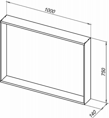 Зеркало Allen Brau Reality 100 1.32020.02 с подсветкой Серебро браш с сенсорным выключателем