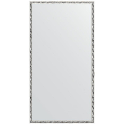 Зеркало Evoform Definite 128х68 BY 0742 в багетной раме - Витое серебро 28