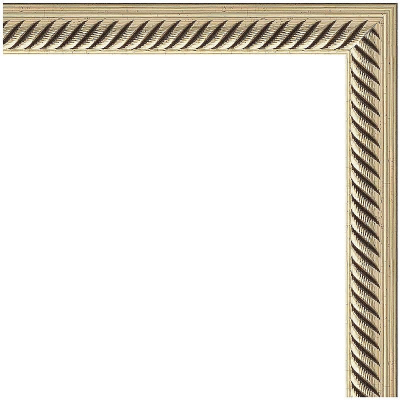 Зеркало Evoform Definite 128х68 BY 0742 в багетной раме - Витое серебро 28