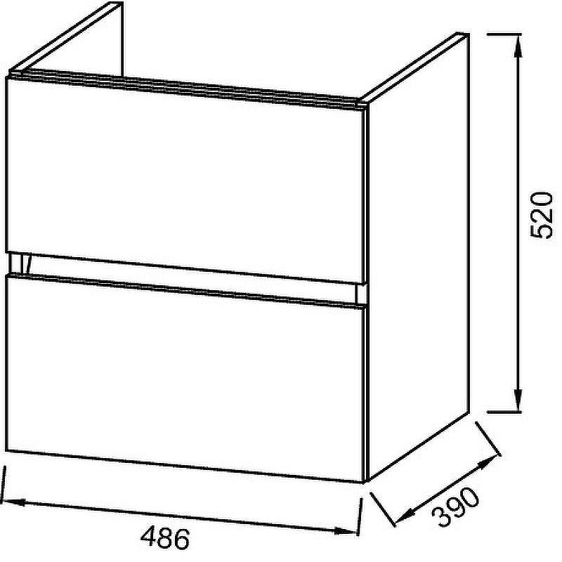 Тумба под раковину Jacob Delafon Tolbiac 50 EB1378-J5 подвесная Белая глянцевая, купить, цена, заказать, магазин, доставка, скидка, промокод, купить, цена, заказать, магазин, доставка, скидка, промокод